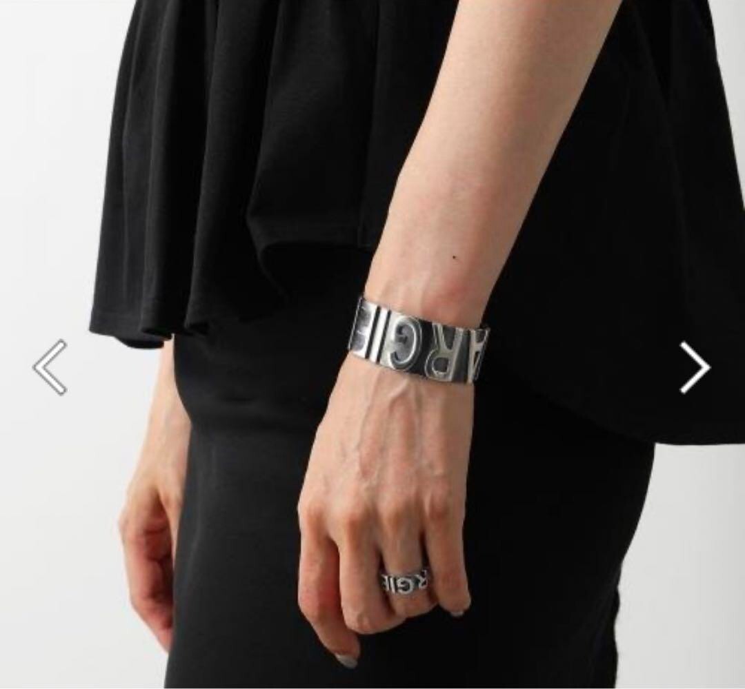 アクセサリー Maison Margiela bangle no box MM6 Style Titanium Steel Bangle Bracelet & Ring Set - Upside