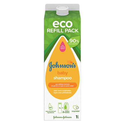 Johnson's Baby Shampoo Sostituzione Ricarica per Bambino 1000ml