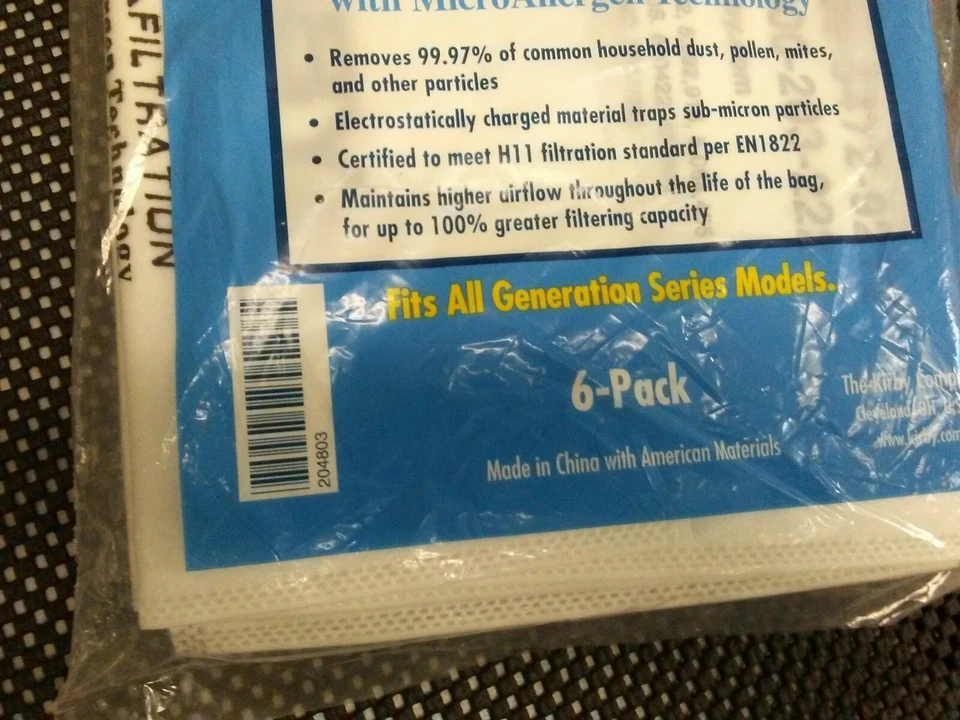Kirby Micron Magic HepaFiltration Vacuum Bags Allergen Reduction Filters only 4 - Image 4 of 4