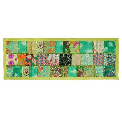 Handmade Cotton Patchwork Table Runner Embroidered Dining Table Tapestry - Picture 12 of 34
