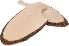 Holz Schneidebrett mit Rinde & Griff – Brotzeitbrett Erlenholz Handgefertigt