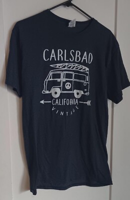 Carlsbad California Surf Surfing Location Souvenir Tourist T Shirt M