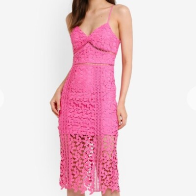 Bardot Roxy Lace Party Cocktail Dress Pink SZ US 8 M ,EUR 40 ,AUS 12 NEW |  eBay