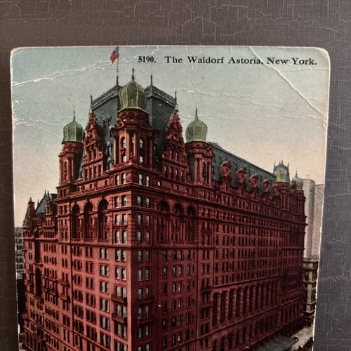 NY Waldorf Astoria Hotel NYC New York Antique Postcard UNP - Picture 2 of 5