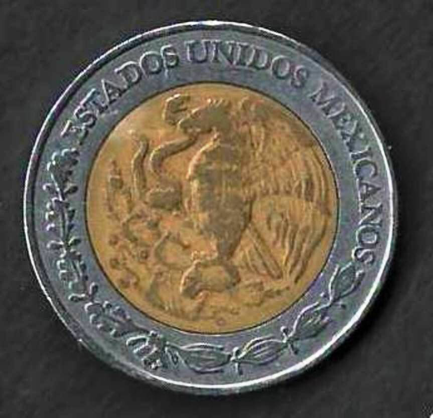 MEXICO 1993 Fine Bi-Metallic Smooth Round Coin 5 New Pesos KM # 552 | eBay
