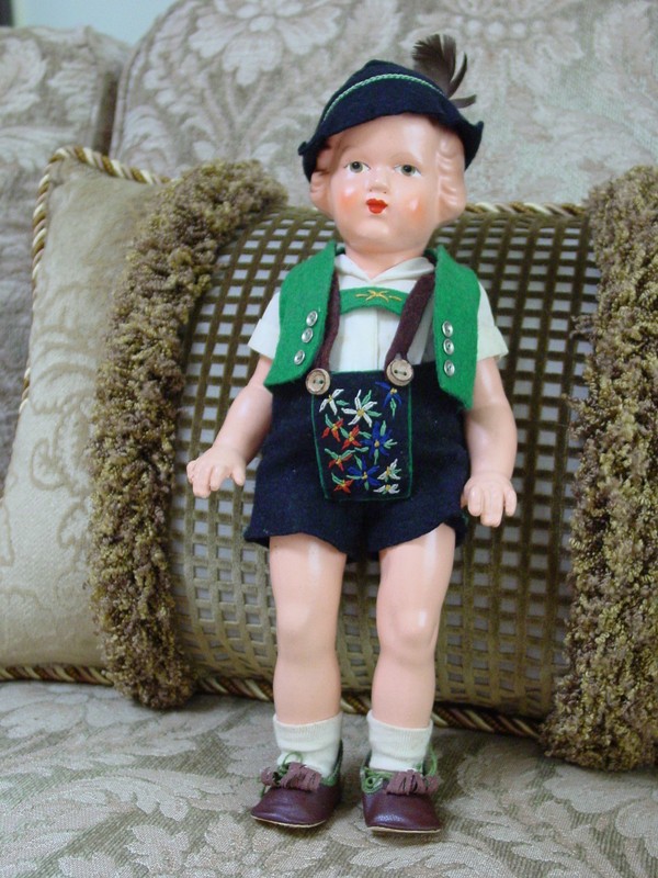 Vintage German "Schildkröt" boy doll 