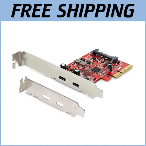 Dual USB 3.2 Gen 2 PCI Express Card with SATA Power Connector - Reliable Choice