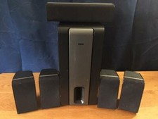 RCA Model NO RT2380BK. 1 Center Speaker, 2 Front, 2 Rear and one Sub Woofer.