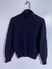 Vtg Evan Picone Sweater Womens Large Blue Lambswool Angora Rabbit Quite Luxury