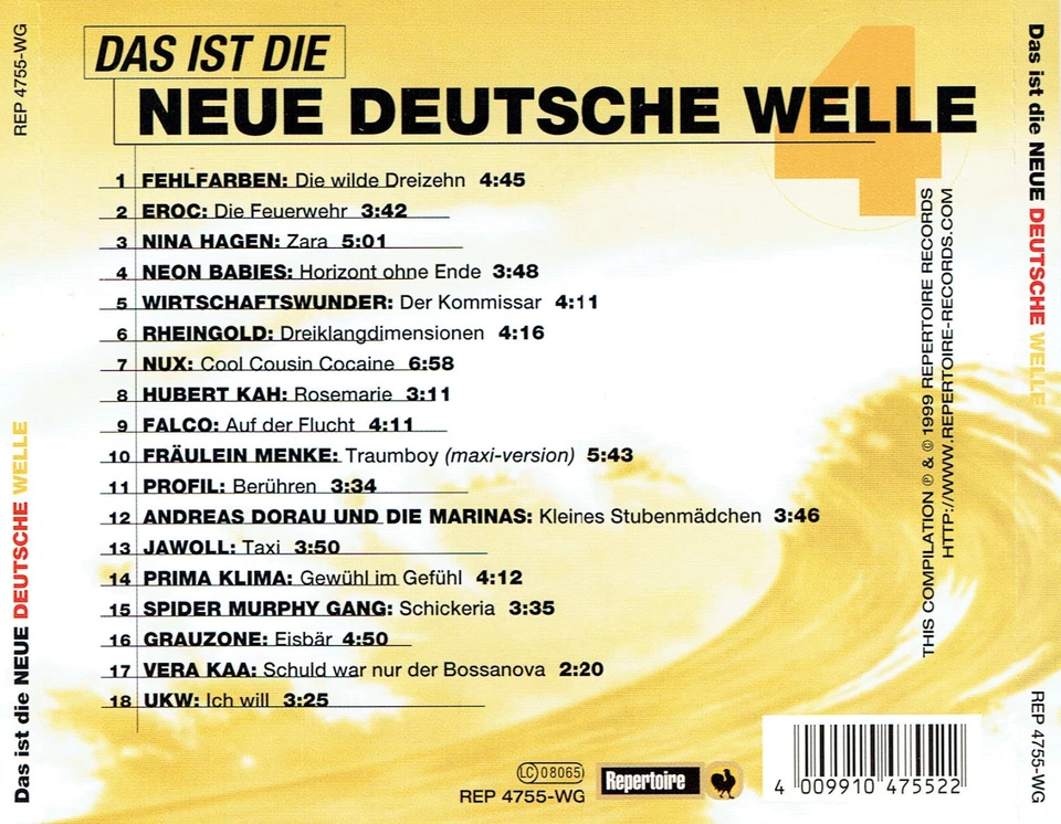 (CD) Das Ist Die Neue Deutsche Welle 4 - Falco, UKW, Hubert Kah, Rheingold - Bild 2 von 2
