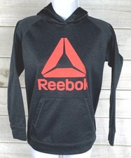 Reebok Women s Gray Pullover Sweatshirt Hoodie Size Medium Gray Pink EUC A3307
