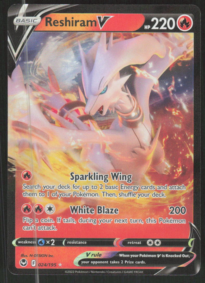 Pokemon TCG SWSH12: Silver Tempest #024/195 Reshiram V NM