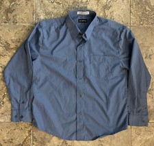 Boys Size M George Dress Shirt Blue
