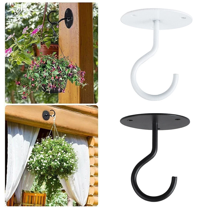 Ceiling Hooks Hanging Plants Flower Pots Wall Mount Outdoor Metal Hooks  Garden