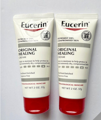 (Lot 2) Eucerin Original Healing Rich Cream, For Extremely Dry Skin, 2 oz