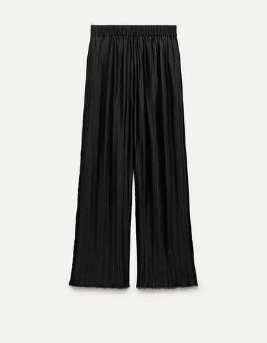LARGE ZARA BLACK PLEATED TROUSERS OVERSIZE TROUSER ONLY - Picture 12 of 24