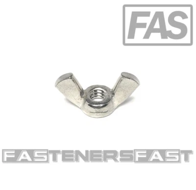 FASTENER CART (5) 1/4-20 Stainless Steel Wing Nut Marine Grade 316 Stainless Steel (5 Pieces)