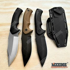 9" FULL TANG FIXED BLADE KNIFE w/ Kydex Sheath Emergency Knife Survival Knife