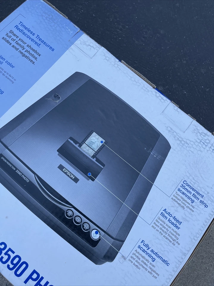 New Genuine Epson Perfection 3590 Color Photo Scanner 35mm film strip scanning - Image 2 of 4