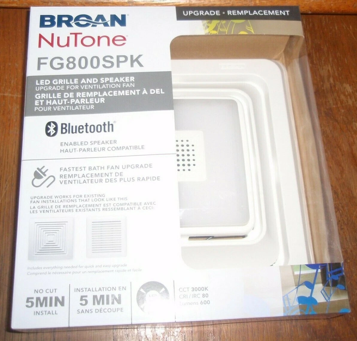 Broan-NuTone Bluetooth LED Grille u0026amp; Speaker Bathroom Exhaust Fan Cover-# FG800SPK 26715262892 | eBay