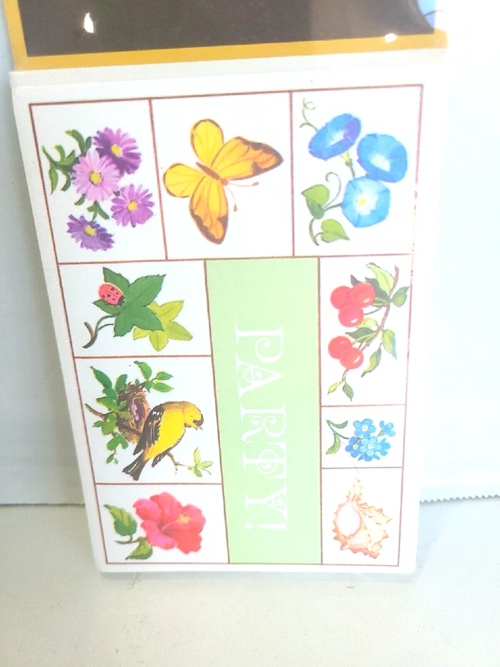 Juego De 8 Invitaciones De Fiesta Floral Primavera Gibson Años 60 De Colección con Sobres Nuevo de Lote Antiguo Foto 2 de 3