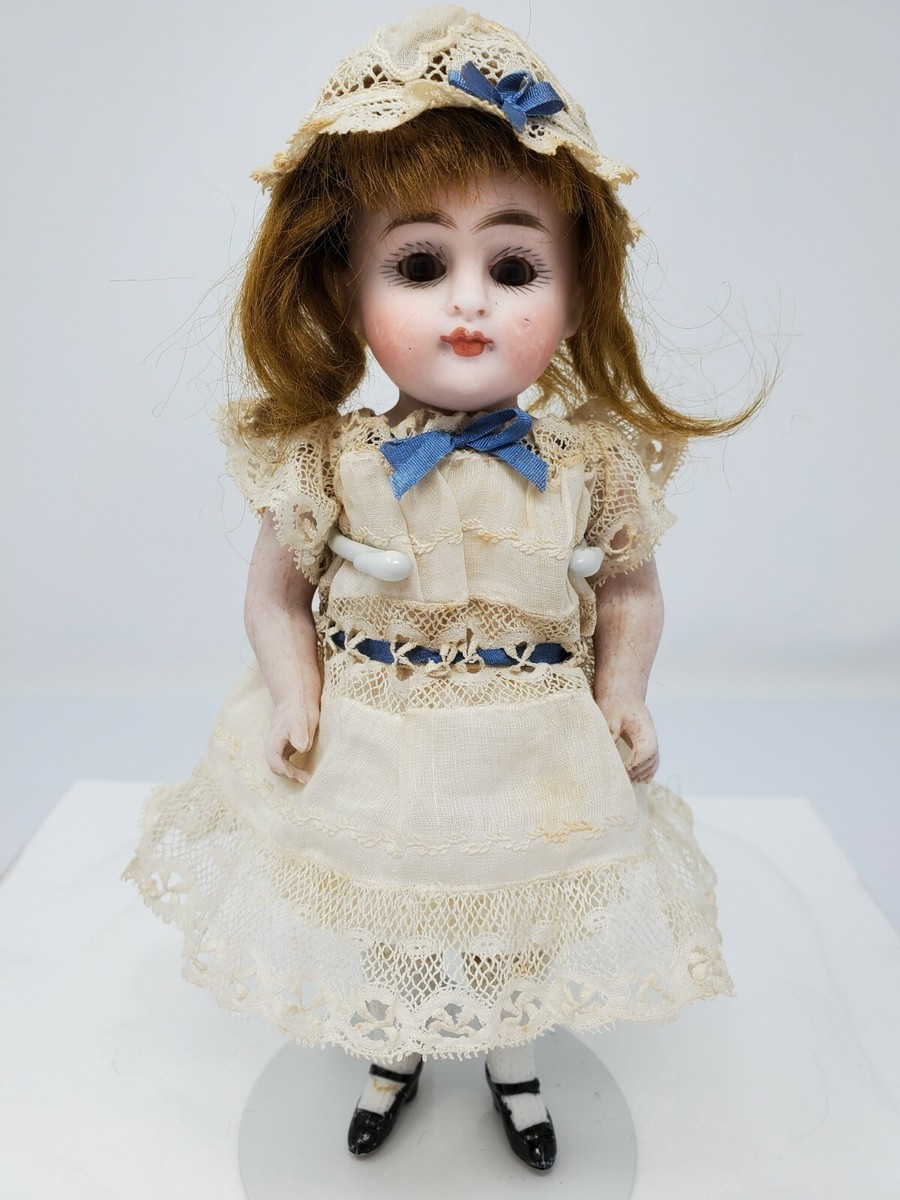 Poupée ancienne mignonette Kestner 150 19 cm biscuit, yeux