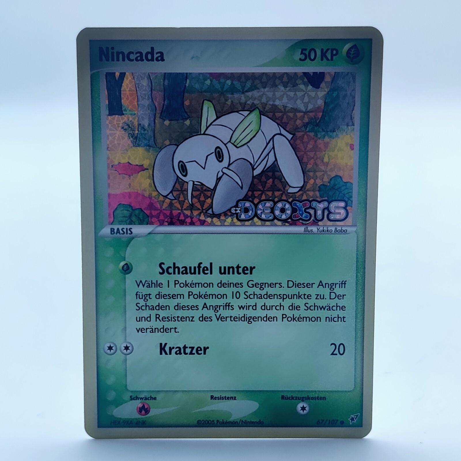 Pokemon TCG Nincada Reverse Stamp EX Deoxys 67/107 German Near Mint