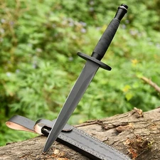 V-42 WW2 Stiletto US Army Dagger Knife Spike Fixed Blade Dual Edge Full Tang