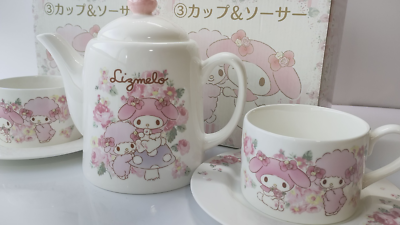 Sanrio My Melody Lizu Lisa Teapot H14.5cm/5.7in & mag cup Ceramic