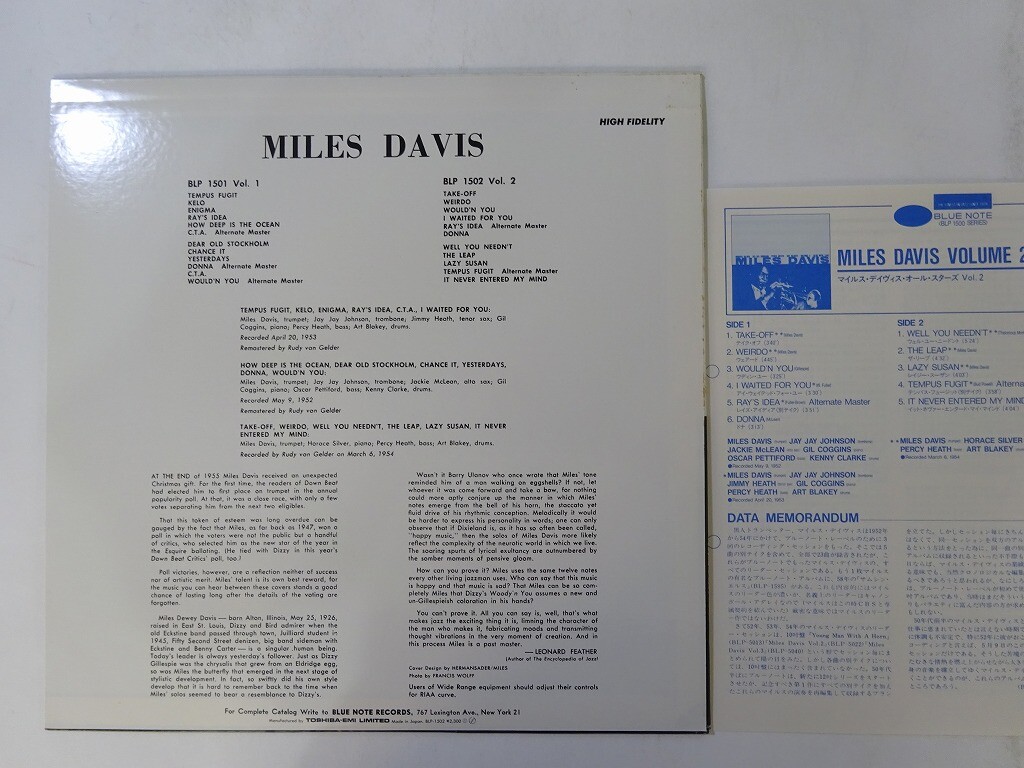 米LP Miles Davis Volume 2 BLP1502 BLUE NOTE /00260 Miles Davis, Vol. 2 - Miles Davis | Album | AllMusic