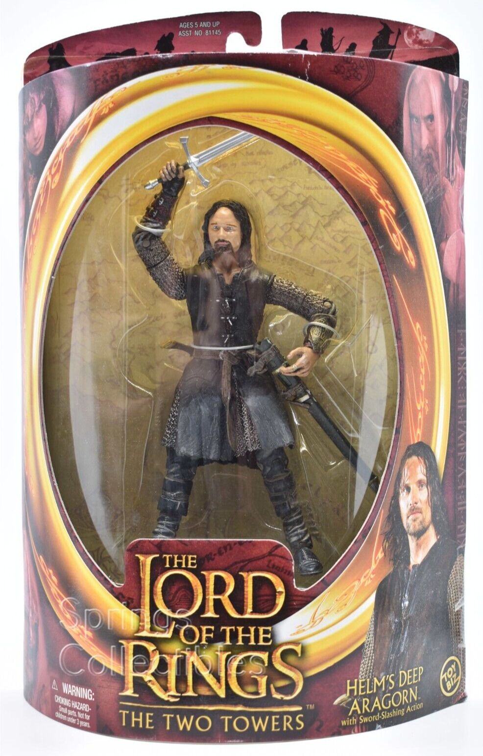 Helm's Deep Aragorn - Lord of the Rings Action Figure - 2002 Toy Biz
