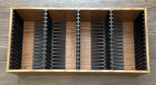 VTG Wooden CD Rack Holder Stand Shelf Storage Cabinet Organizer Holds 60 CDs