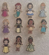 Pink A La Mode PALM Disney Princess Dolls Micro Pins Set of 11 (no chasers)