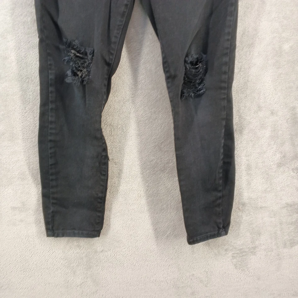 Jeans ajustados desgastados NEO BLUE para hombre cintura negra 28" hechos en EE. UU. Foto 3 de 4