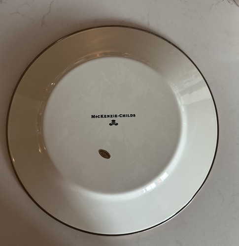 MacKenzie-Childs Set Of 2 Enameled Courtly Check Dinner Plate 10.2”/NEW - Picture 8 of 9