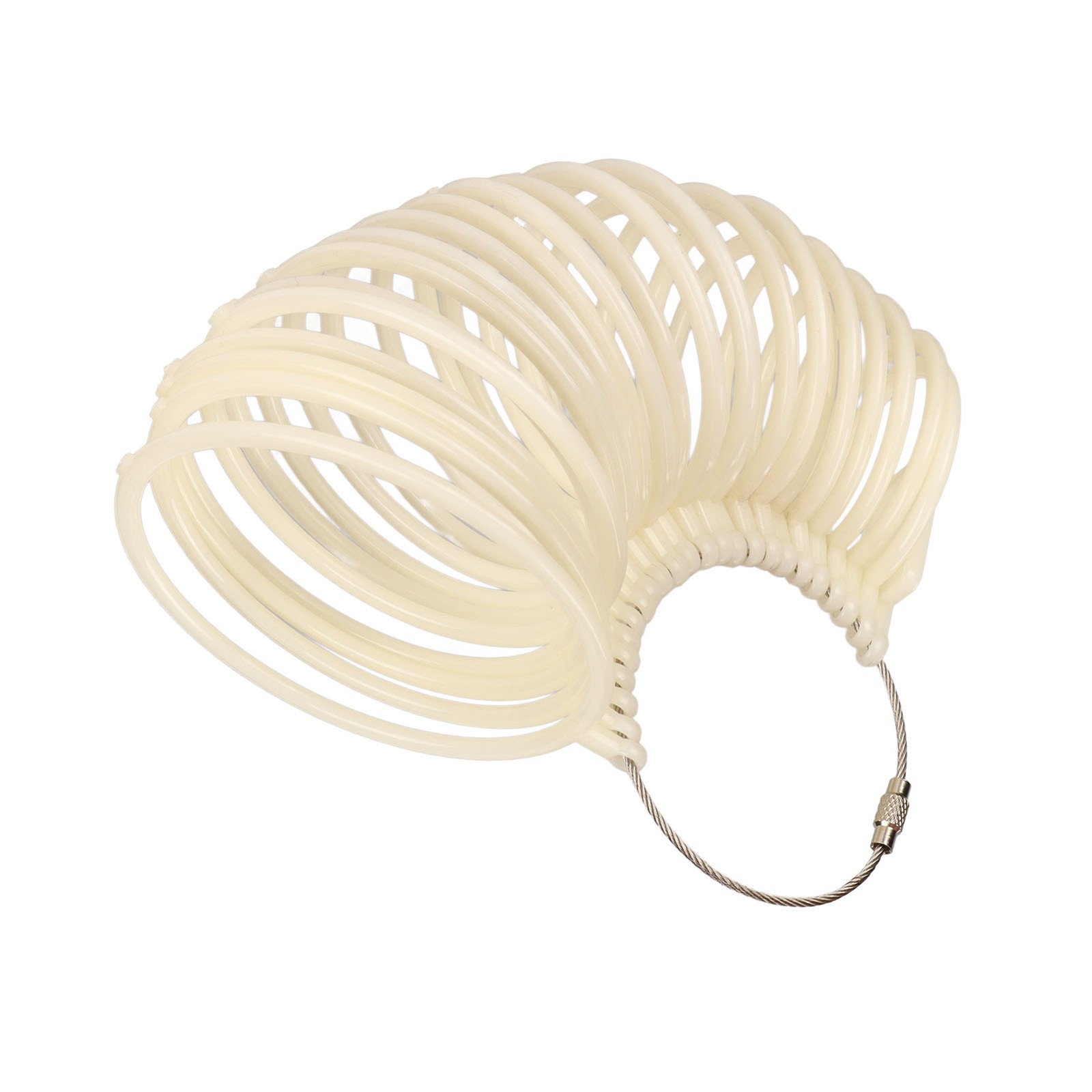 White Plastic Bracelet Sizer Gauge For Efficient Wrist Measurement Excellent