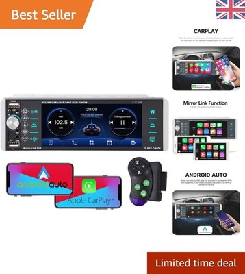 1 DIN Autoradio mit IPS Touchscreen, Bluetooth & UKW - Ideal für moderne Autos
