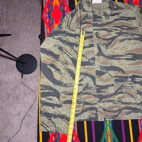 Vintage Robett Mfg Co Mens Tiger Stripe Camo Utility Shirt Jacket Med Cotton image 8