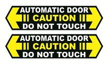 Caution Automatic Door Sticker,1.5x6 inch 4pcs Caution Automatic Door Do Not ...