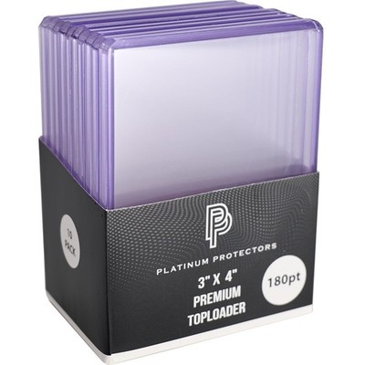 Platinum Protectors Premium 180pt Toploaders Trading Card Protectors (10-Coun...