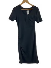 GUCCI/Short Sleeve Dress/L/Rayon/Black/Solid