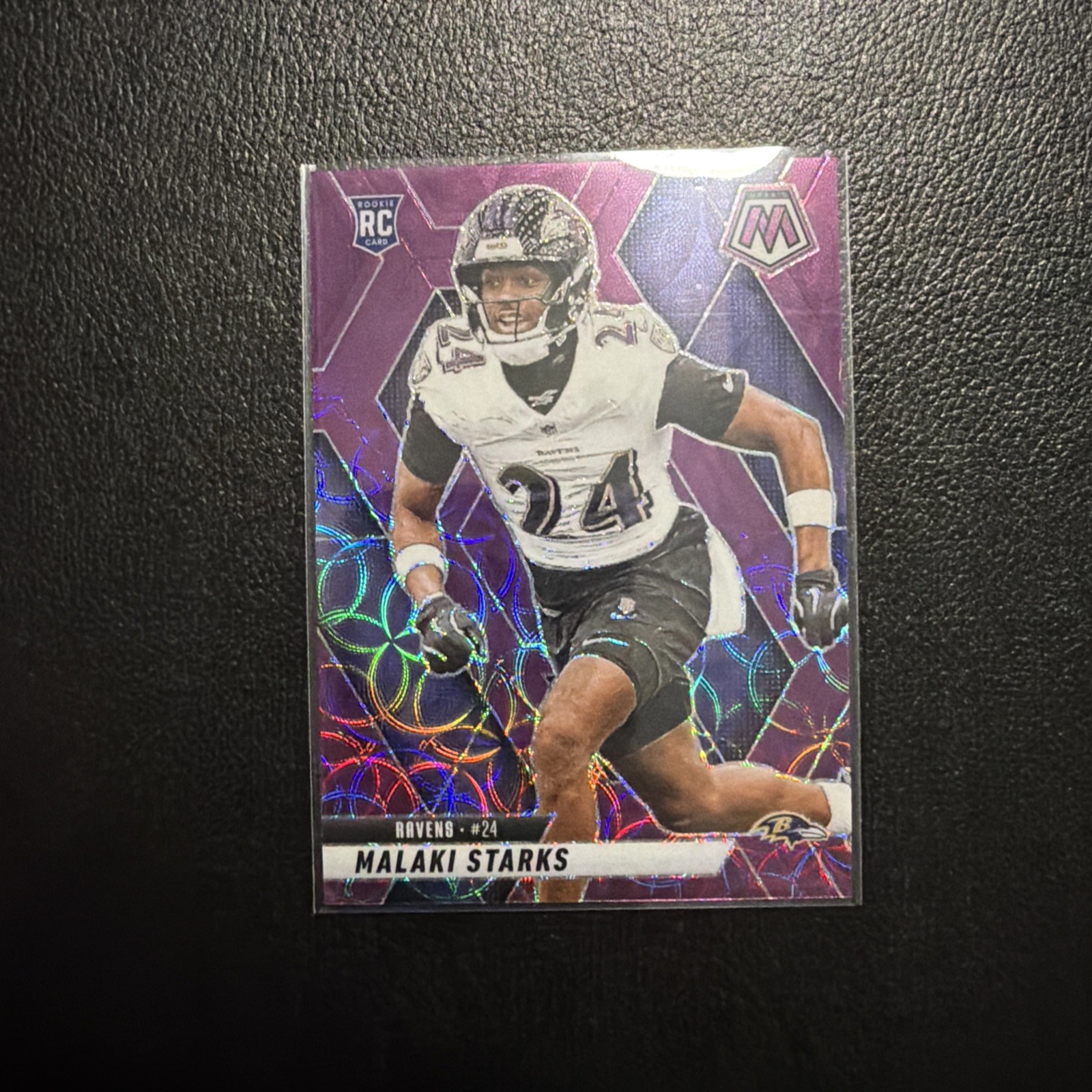 2025 Panini Mosaic #347 Malaki Starks Purple Scope Prizm (RC)