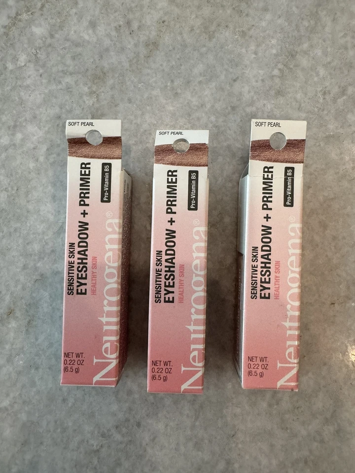 3X Neutrogena Sensitive Skin Eyeshadow + Primer, Soft Pearl, 0.22 oz - Image 2 of 4