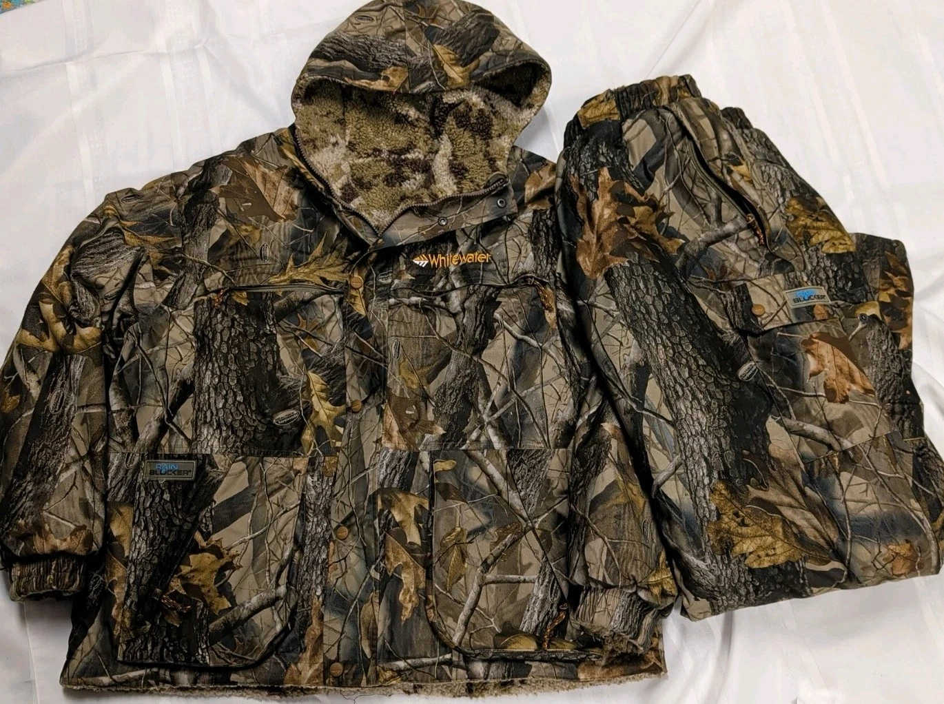 Whitewater Mens 2XL Coat Pants Set Reversible Fleece Camo Realtree Rain Blocker
Opens in a new windo