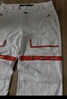 Marithé + François Girbaud Men’s White Red Stitch Cargo Denim Pants Straight Leg — photo 2