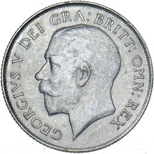 1921 Shilling - George V British Silver Coin - Nice