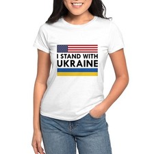 CafePress I Stand With Ukraine Women's T Shirt Women's T-Shirt 906469824