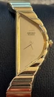 Vintage Seiko RARE Rivoli Watch Women Half Moon Gold Tone 1F20-5D59 New Battery