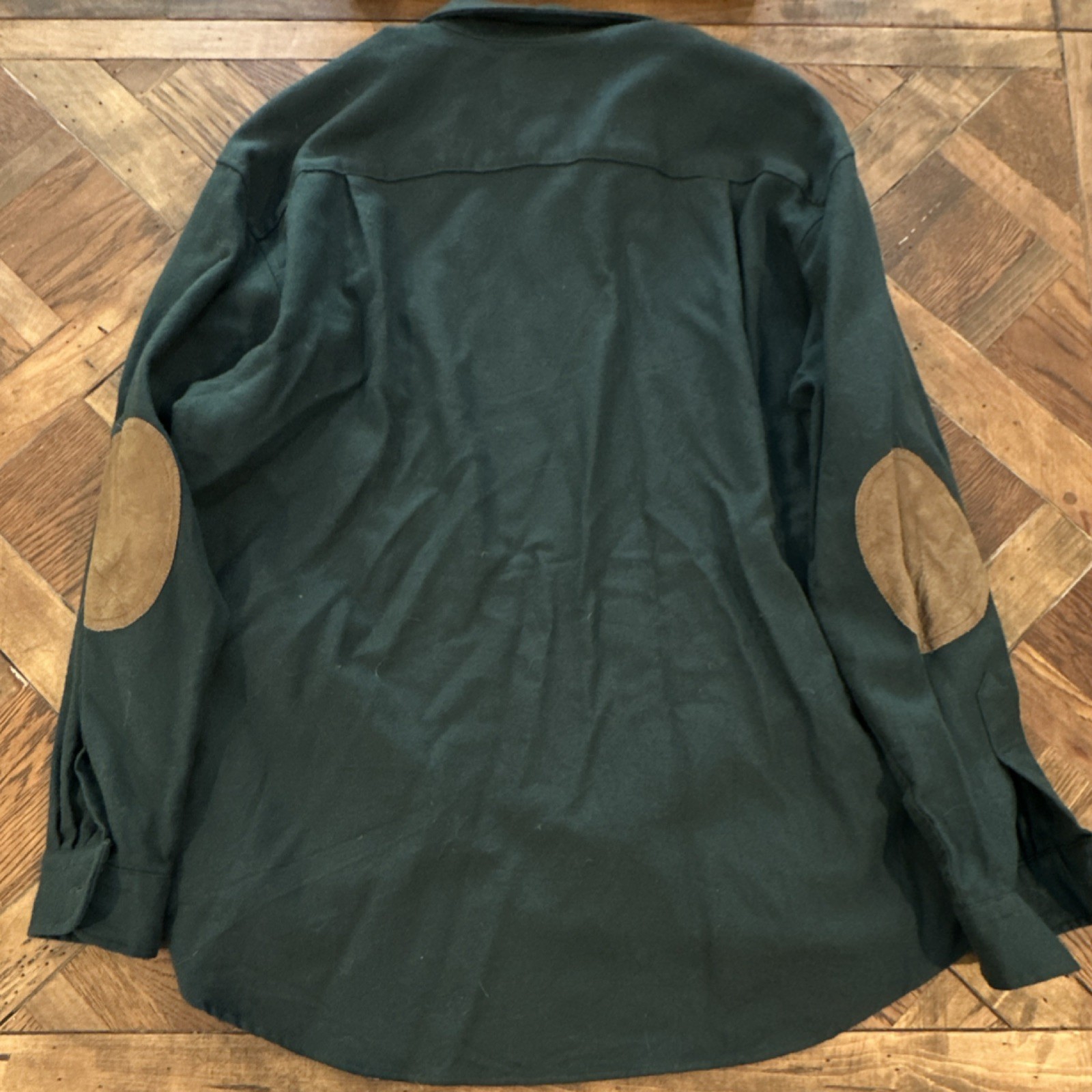 WTGPendleton Men's Green Brown Solid Wool Flannel… - image 2