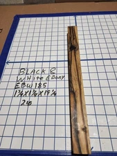 Black and White Ebony  Wood turning  blank  1 3/4" x 1 3/4" x 19 1/4   " EBW185